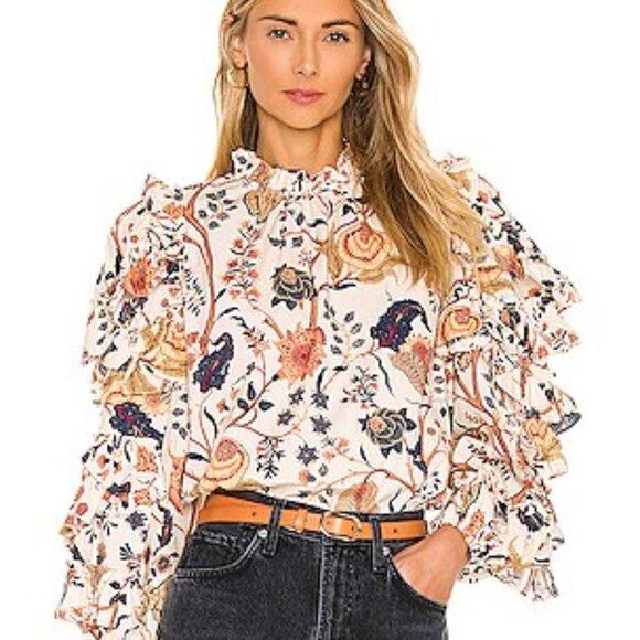 Ulla Johnson Pippa blouse in white - Picture 1 of 5